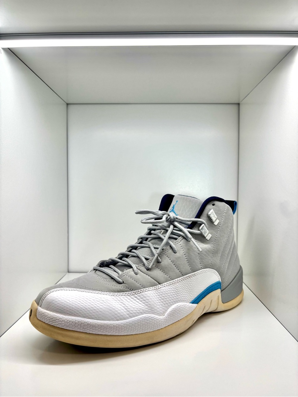 Men's Jordan Retro 12 Grey Anniversary Blue Sneakers